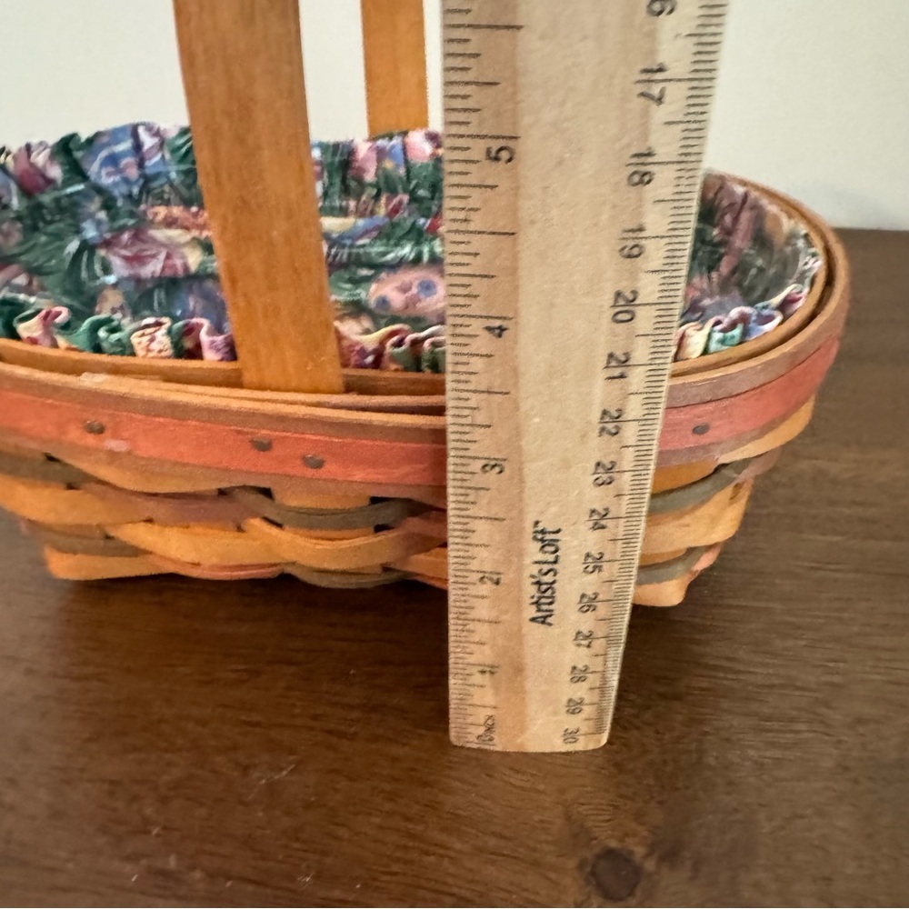 Longaberger Easter Basket Multi Color 1996 w/ Liner - Picture 10 of 10